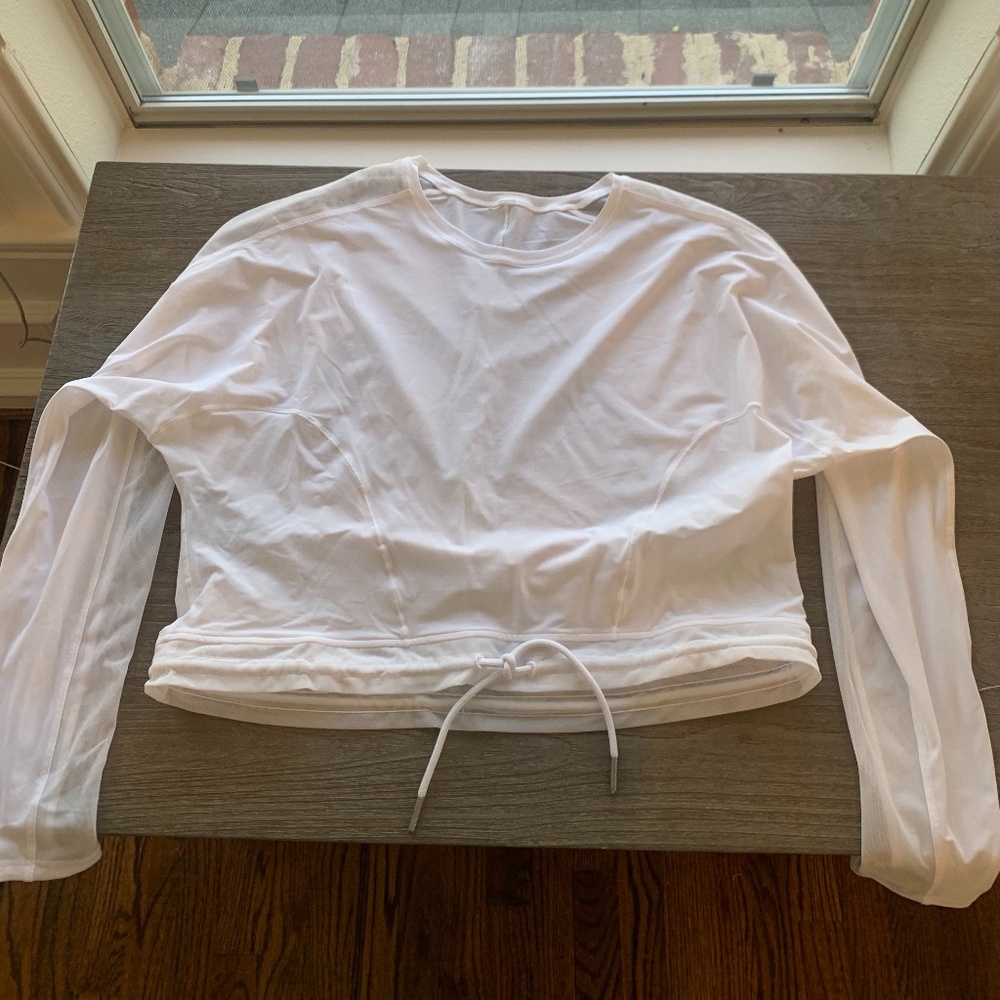White long sleeve Lululemon top